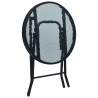 Ensemble de bistro 3 pcs Noir Acier 