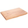 Dessus de table marron clair bois chêne massif traité 