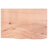 Dessus de table marron clair bois chêne massif traité 