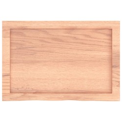 Dessus de table marron clair bois chêne massif traité 