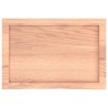Dessus de table marron clair bois chêne massif traité 