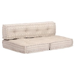 Pouf Beige Tissu 