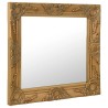 Miroir mural style baroque 60x60 cm Doré 