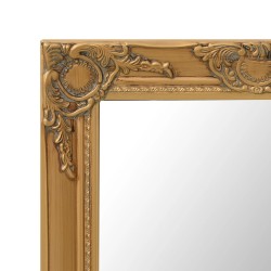 Miroir mural style baroque 60x60 cm Doré 