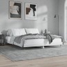 Cadre de lit sans matelas blanc brillant 140x200 cm 