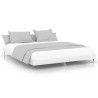 Cadre de lit sans matelas blanc brillant 140x200 cm 