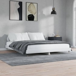 Cadre de lit sans matelas blanc brillant 140x200 cm 