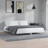 Cadre de lit sans matelas blanc brillant 140x200 cm 