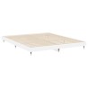 Cadre de lit sans matelas blanc brillant 140x200 cm 