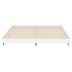 Cadre de lit sans matelas blanc brillant 140x200 cm 