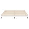 Cadre de lit sans matelas blanc brillant 140x200 cm 