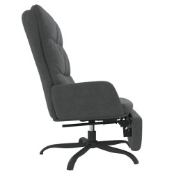 Chaise de relaxation avec repose-pied Gris clair Tissu 