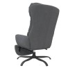Chaise de relaxation avec repose-pied Gris clair Tissu 