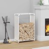 Portant de bois chauffage blanc 60x28x90 cm 