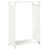 Portant de bois chauffage blanc 60x28x90 cm 