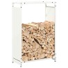 Portant de bois chauffage blanc 60x28x90 cm 