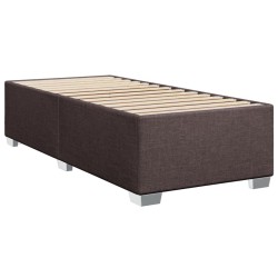 Cadre de lit sans matelas marron foncé 80x200 cm tissu 