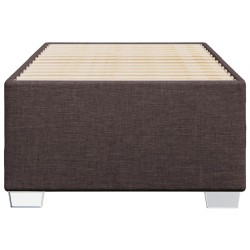 Cadre de lit sans matelas marron foncé 80x200 cm tissu 