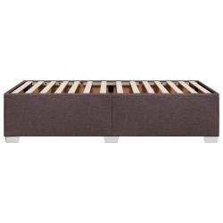 Cadre de lit sans matelas marron foncé 80x200 cm tissu 
