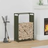 Portant de bois chauffage vert olive 60x28x90 cm 
