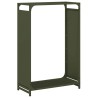 Portant de bois chauffage vert olive 60x28x90 cm 