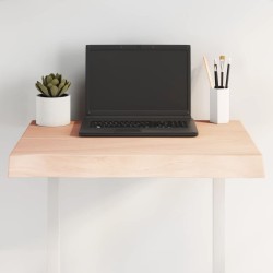 Dessus de table bois massif non traité bordure assortie 