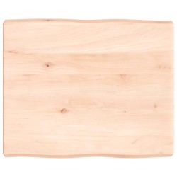 Dessus de table bois massif non traité bordure assortie 