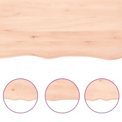 Dessus de table bois massif non traité bordure assortie 