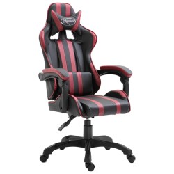 Chaise de jeu Rouge bordeaux Similicuir 