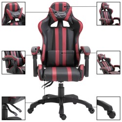 Chaise de jeu Rouge bordeaux Similicuir 
