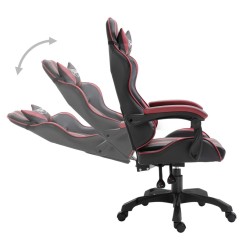 Chaise de jeu Rouge bordeaux Similicuir 