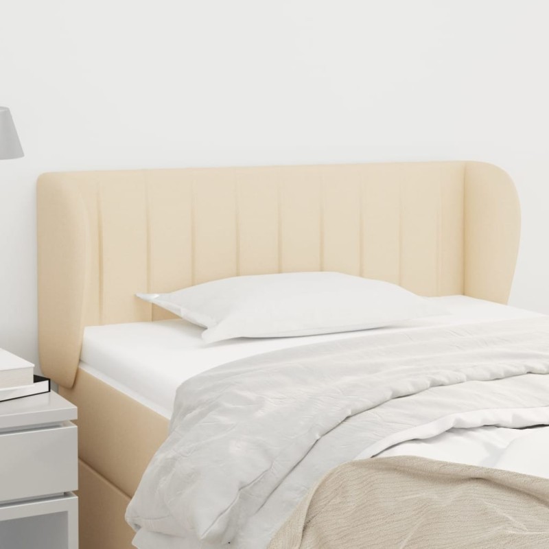 Tête de lit avec oreilles Crème 83x23x78/88 cm Tissu 
