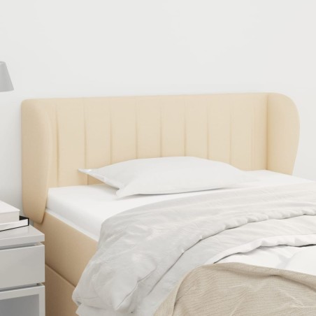 Tête de lit avec oreilles Crème 83x23x78/88 cm Tissu 
