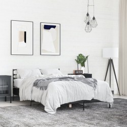 Cadre de lit sans matelas noir 140x190 cm 