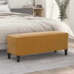 Banc Marron 100x35x41 cm Velours 