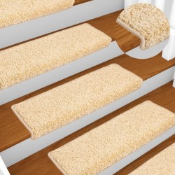 Tapis d'escalier 10 pcs 65x21x4 cm Marron 