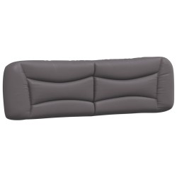 Coussin de tête de lit gris 180 cm similicuir 