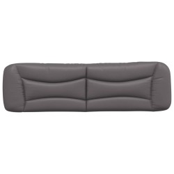 Coussin de tête de lit gris 180 cm similicuir 