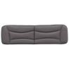 Coussin de tête de lit gris 180 cm similicuir 