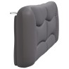 Coussin de tête de lit gris 180 cm similicuir 