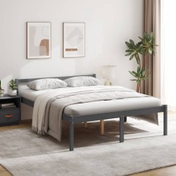 Lit pour personne âgée sans matelas 150x200 cm bois pin massif 
