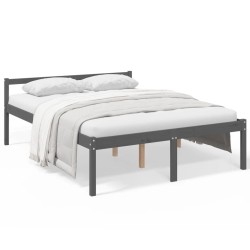 Lit pour personne âgée sans matelas 150x200 cm bois pin massif 