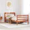 Cadre de lit sans matelas cire marron 100x200cm bois pin massif 