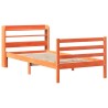 Cadre de lit sans matelas cire marron 100x200cm bois pin massif 