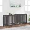 Cache-radiateur Gris 210x21x85 cm Bois massif de pin 