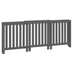 Cache-radiateur Gris 210x21x85 cm Bois massif de pin 