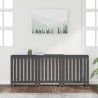 Cache-radiateur Gris 210x21x85 cm Bois massif de pin 