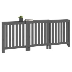 Cache-radiateur Gris 210x21x85 cm Bois massif de pin 