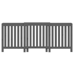Cache-radiateur Gris 210x21x85 cm Bois massif de pin 