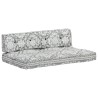 Coussin de canapé palette Gris clair Tissu Patchwork  